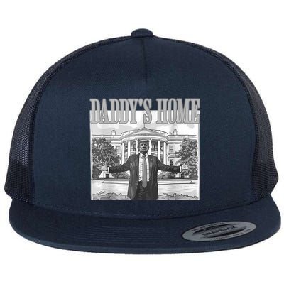 Daddys Home Trump 2024 Maga 2024 Trump Return 45 Sweat Flatbill Hat