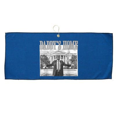 Daddys Home Trump 2024 Maga 2024 Trump Return 45 Sweat Large Microfiber Waffle Golf Towel
