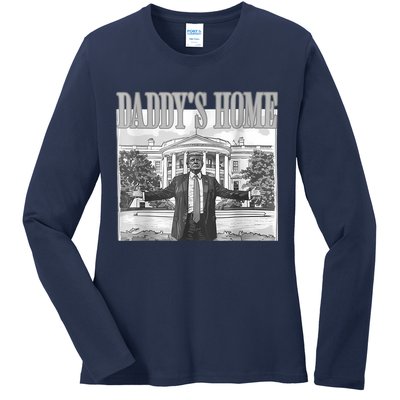 Daddys Home Trump 2024 Maga 2024 Trump Return 45 Sweat Ladies Long Sleeve Shirt