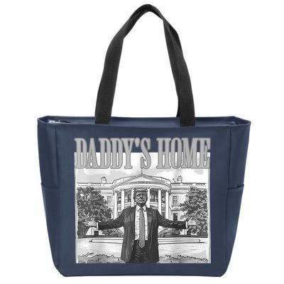 Daddys Home Trump 2024 Maga 2024 Trump Return 45 Sweat Zip Tote Bag