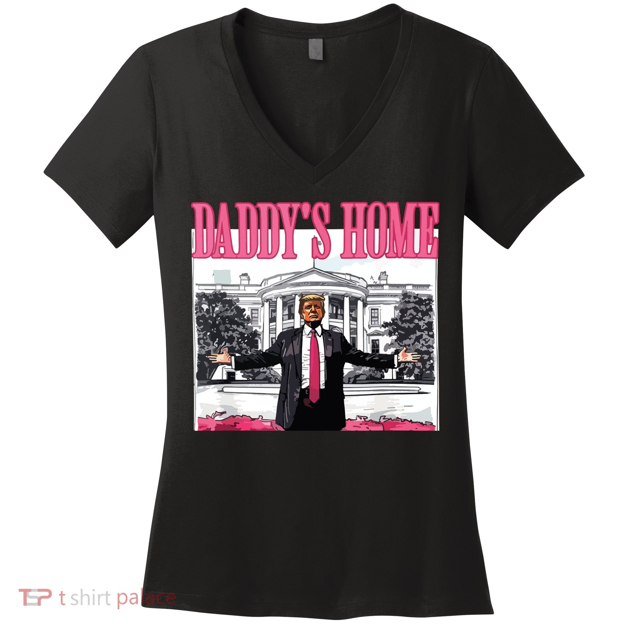 DaddyS Home Trump 2024 Women's V-Neck T-Shirt