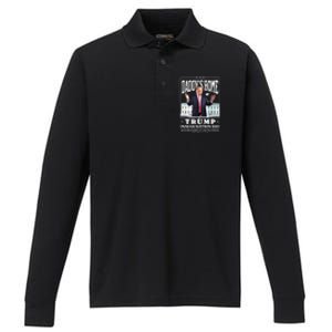 Daddys Home Trump Inauguration Day 2025 Memorabilia Performance Long Sleeve Polo