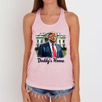 Daddys Home TrumpS Historic Return To The White House Women's Knotted Racerback Tank