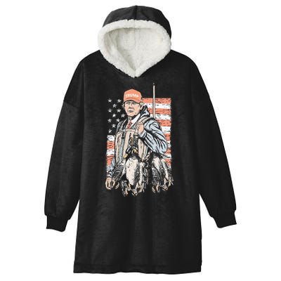 Duck Hunting Trump Camo Hello Hunting Season Hooded Wearable Blanket