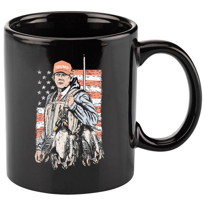 Duck Hunting Trump Camo Hello Hunting Season 11oz C Handle Ceramic Mug