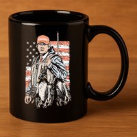 Duck Hunting Trump Camo Hello Hunting Season 11oz C Handle Ceramic Mug