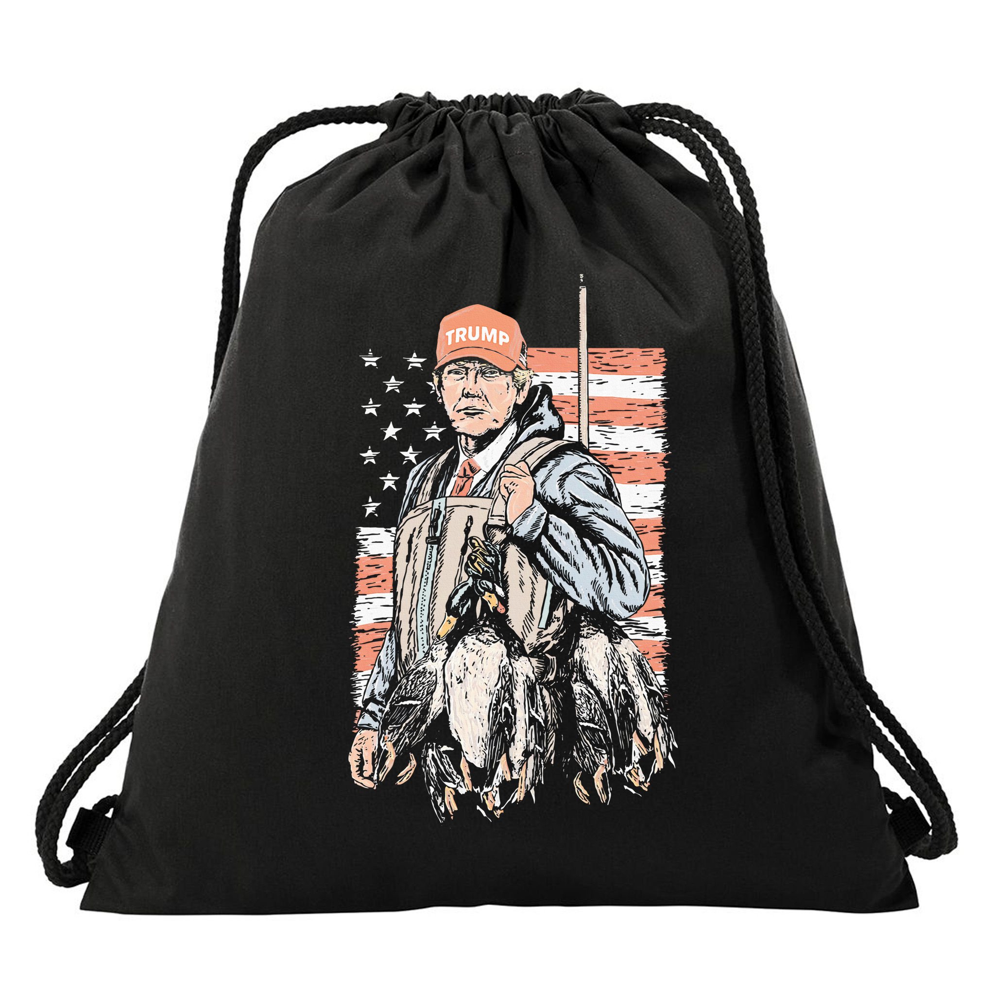 Duck Hunting Trump Camo Hello Hunting Season Drawstring Bag