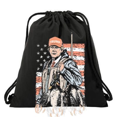 Duck Hunting Trump Camo Hello Hunting Season Drawstring Bag