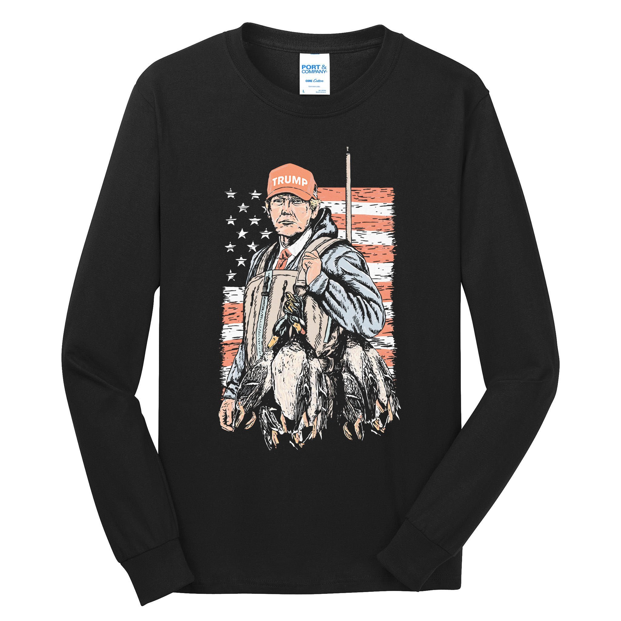 Duck Hunting Trump Camo Hello Hunting Season Tall Long Sleeve T-Shirt