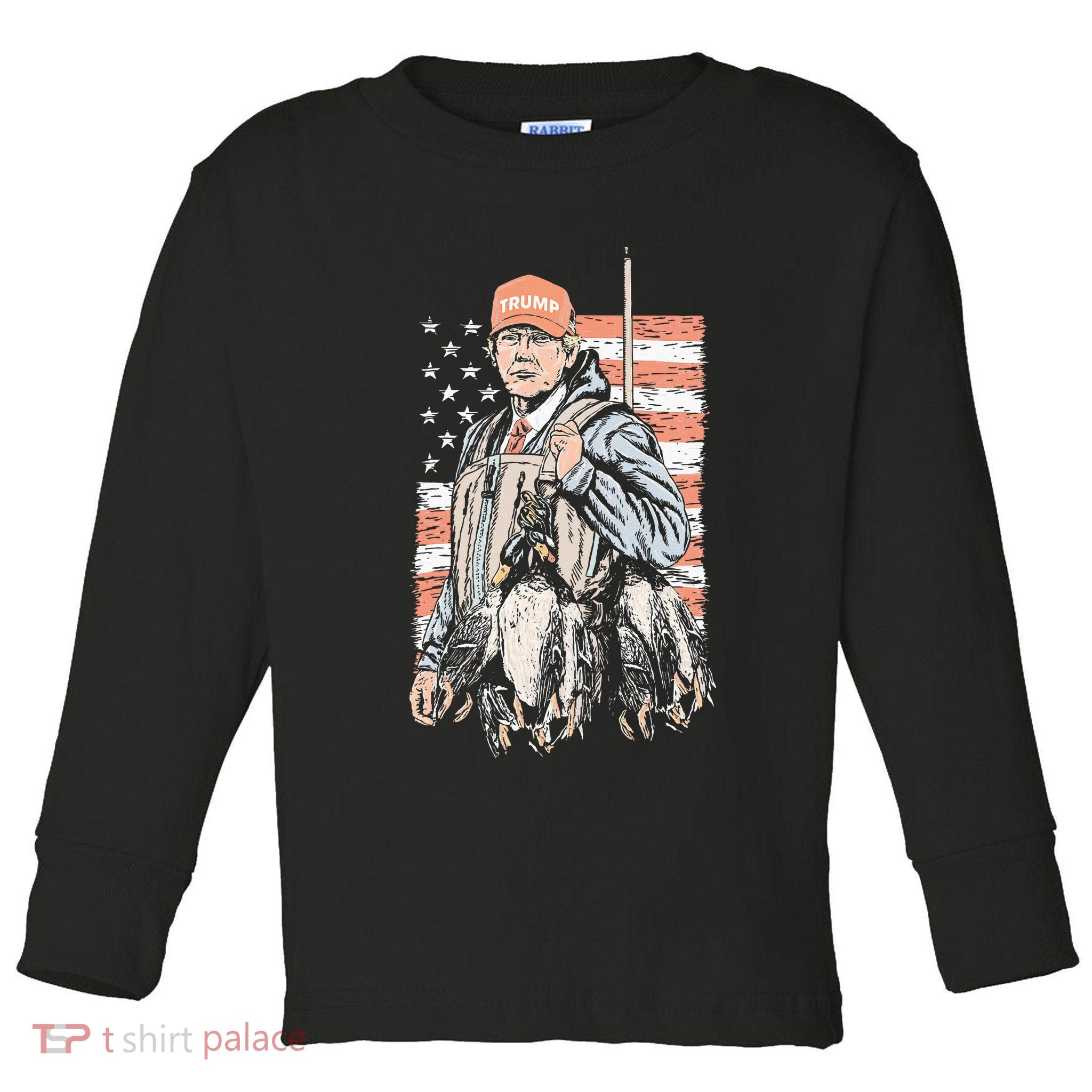 Duck Hunting Trump Camo Hello Hunting Season Toddler Long Sleeve Shirt