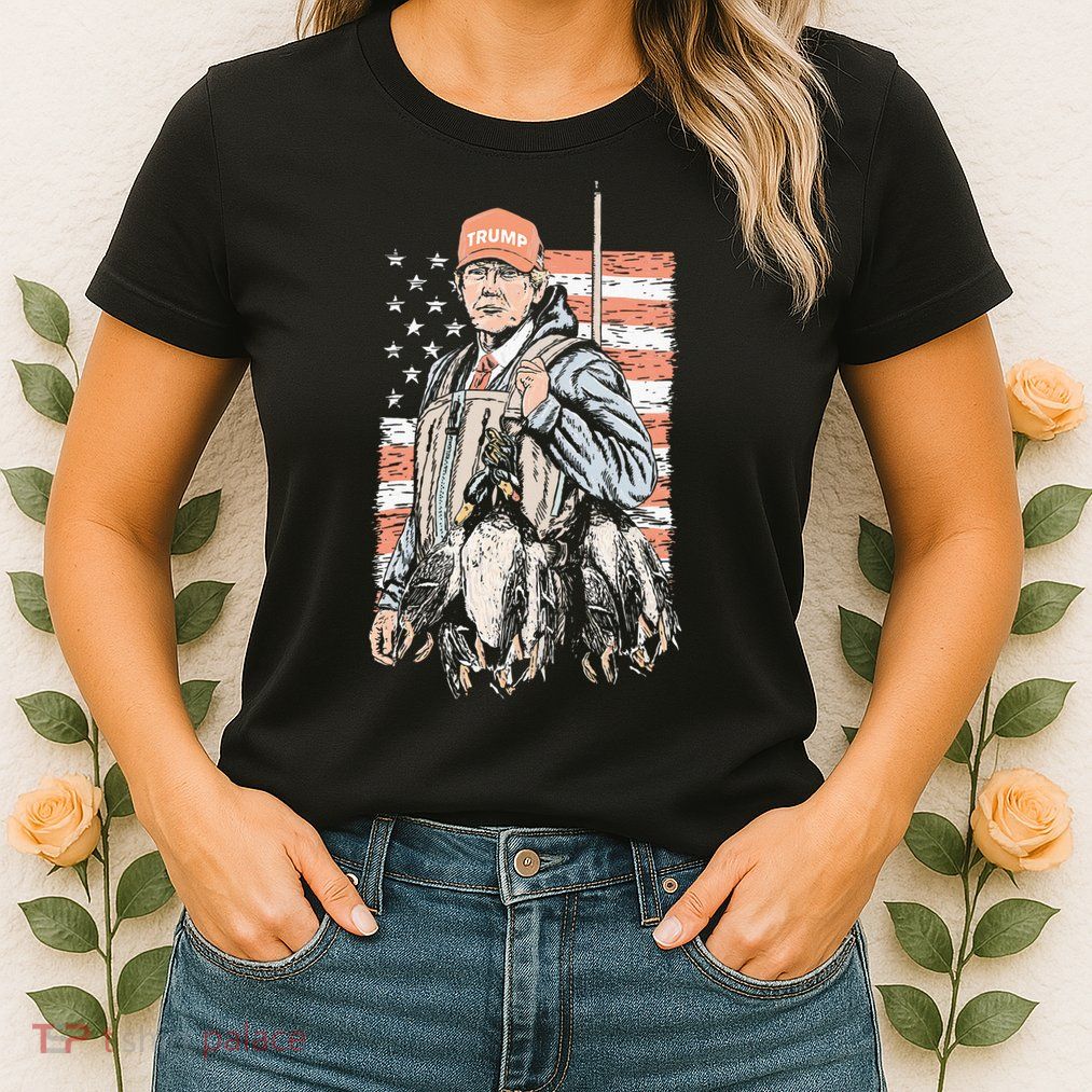Duck Hunting Trump Camo Hello Hunting Season Womens T-Shirt