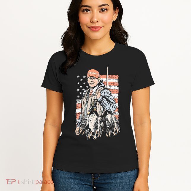 Duck Hunting Trump Camo Hello Hunting Season Womens T-Shirt