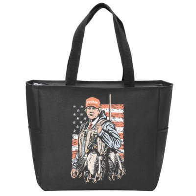 Duck Hunting Trump Camo Hello Hunting Season Zip Tote Bag