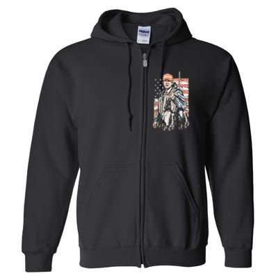 Duck Hunting Trump Camo Hello Hunting Season Full Zip Hoodie