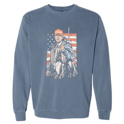 Duck Hunting Trump Camo Hello Hunting Season Garment-Dyed Sweatshirt