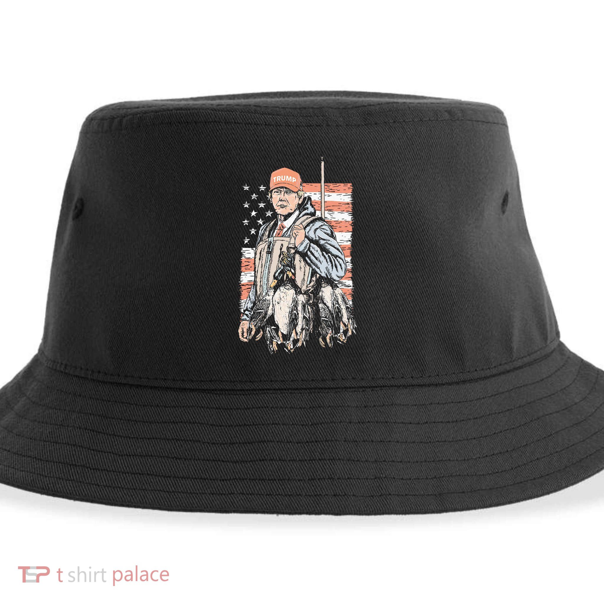 Duck Hunting Trump Camo Hello Hunting Sustainable Bucket Hat