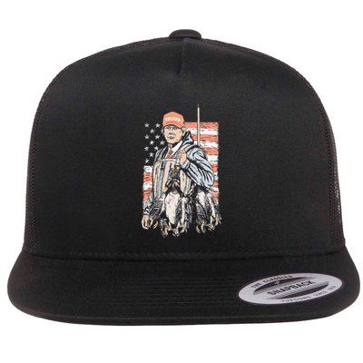 Duck Hunting Trump Camo Hello Hunting Flatbill Hat