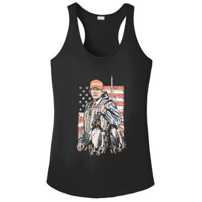 Duck Hunting Trump Camo Hello Hunting Ladies PosiCharge Competitor Racerback Tank