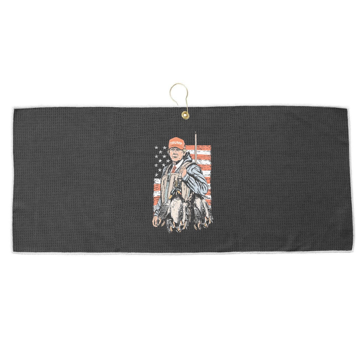 Duck Hunting Trump Camo Hello Hunting Large Microfiber Waffle Golf Towel