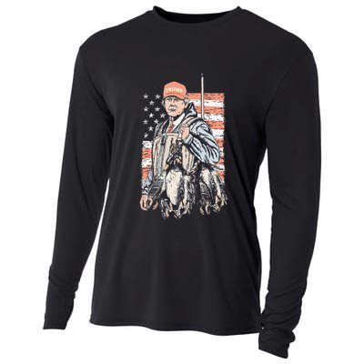 Duck Hunting Trump Camo Hello Hunting Cooling Performance Long Sleeve Crew