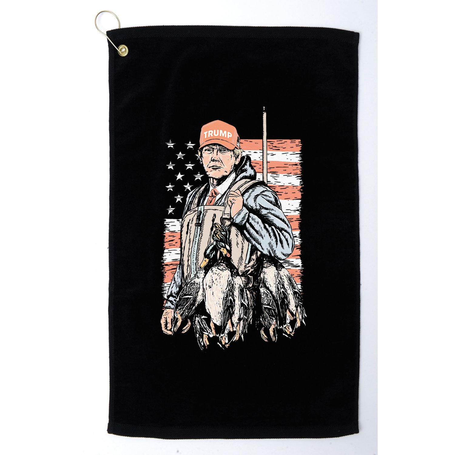 Duck Hunting Trump Camo Hello Hunting Golf Towel