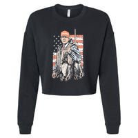Duck Hunting Trump Camo Hello Hunting Cropped Pullover Crew