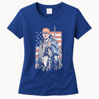 Duck Hunting Trump Camo Hello Hunting Womens T-Shirt