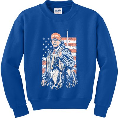 Duck Hunting Trump Camo Hello Hunting Kids Sweatshirt