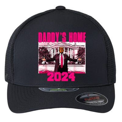 DaddyS Home Trump Pink 2024 Take America Back 2024 Flexfit Unipanel Trucker Cap