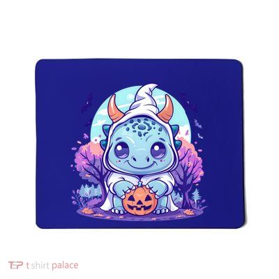 Dinosaur Halloween Triceratops In A Ghost Costume Great Gift Mousepad