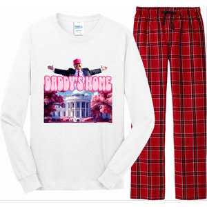 Daddy Home Trump 2024 Republican Gift Long Sleeve Pajama Set