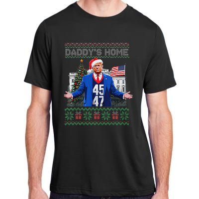 Daddys Home Trump Ugly Christmas Sweater Pajamas Adult ChromaSoft Performance T-Shirt