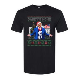 Daddys Home Trump Ugly Christmas Sweater Pajamas Softstyle CVC T-Shirt