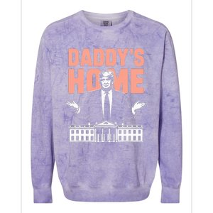 DaddyS Home Trump 2024 Take America Back 2024 Colorblast Crewneck Sweatshirt