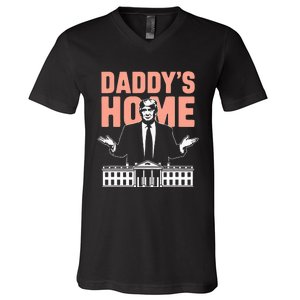 DaddyS Home Trump 2024 Take America Back 2024 V-Neck T-Shirt