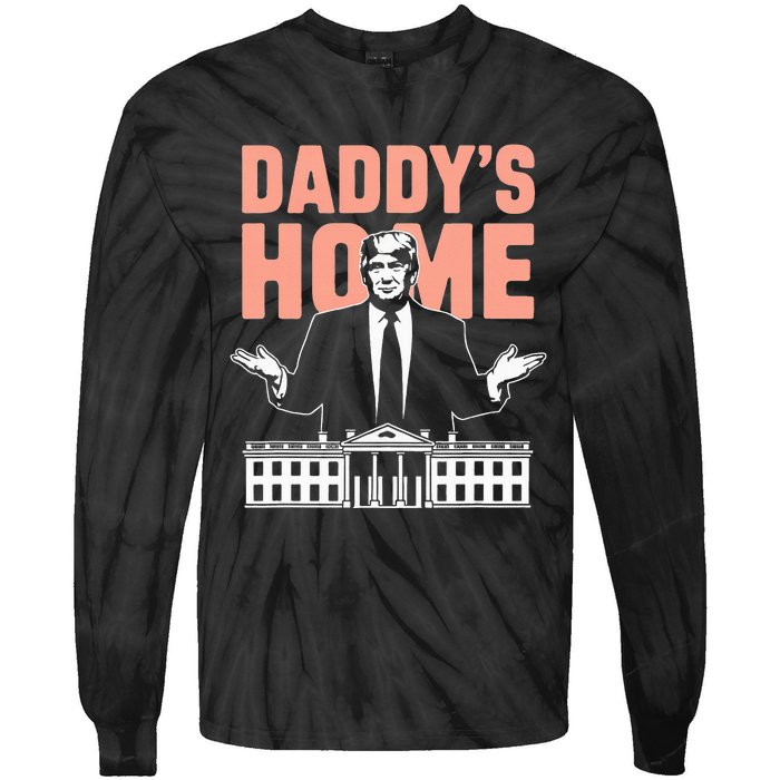 DaddyS Home Trump 2024 Take America Back 2024 Tie-Dye Long Sleeve Shirt