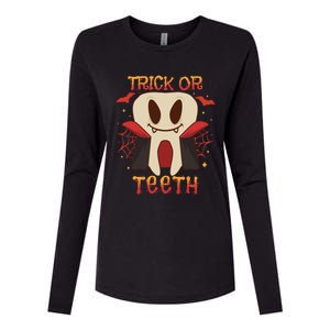 Dental Halloween Tooth Trick Or Th Dentist Orthodontist Cute Gift Womens Cotton Relaxed Long Sleeve T-Shirt