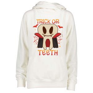 Dental Halloween Tooth Trick Or Th Dentist Orthodontist Cute Gift Womens Funnel Neck Pullover Hood