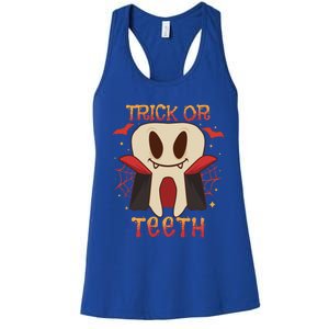 Dental Halloween Tooth Trick Or Th Dentist Orthodontist Cute Gift Women's Racerback Tank