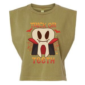 Dental Halloween Tooth Trick Or Th Dentist Orthodontist Cute Gift Garment-Dyed Women's Muscle Tee