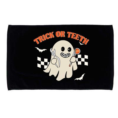 Dentist Halloween Trick Or Teeth Dental Assistant Hygienist Gift Microfiber Hand Towel