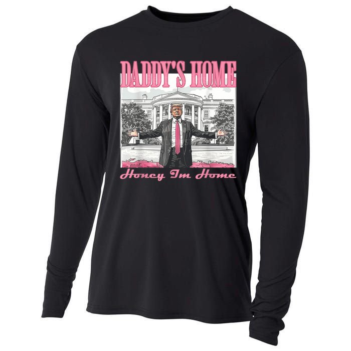 DaddyS Home Trump Pink 2024 Funny Trump Take America Back Cooling Performance Long Sleeve Crew