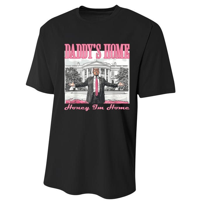 DaddyS Home Trump Pink 2024 Funny Trump Take America Back Performance Sprint T-Shirt