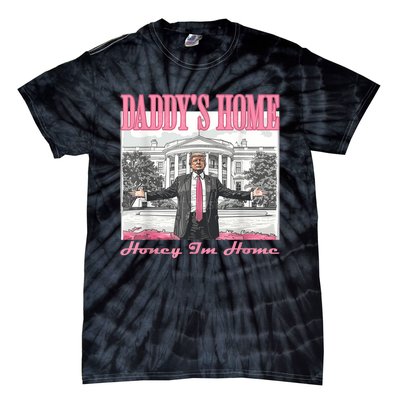 DaddyS Home Trump Pink 2024 Funny Trump Take America Back Tie-Dye T-Shirt