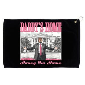 DaddyS Home Trump Pink 2024 Funny Trump Take America Back Grommeted Golf Towel