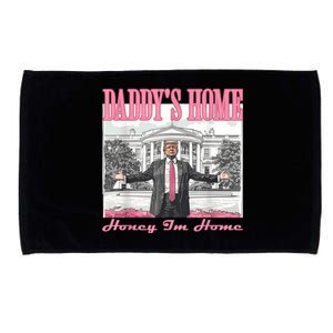 DaddyS Home Trump Pink 2024 Funny Trump Take America Back Microfiber Hand Towel