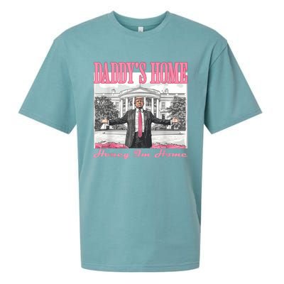 DaddyS Home Trump Pink 2024 Funny Trump Take America Back Sueded Cloud Jersey T-Shirt