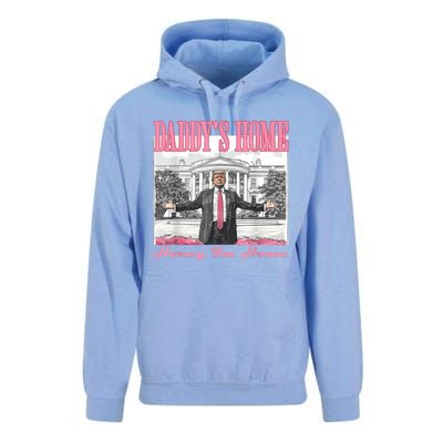 DaddyS Home Trump Pink 2024 Funny Trump Take America Back Unisex Surf Hoodie