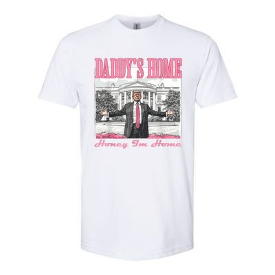 DaddyS Home Trump Pink 2024 Funny Trump Take America Back Softstyle CVC T-Shirt