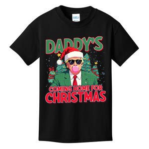 DaddyS Home Trump ILl Be Home For Christmas Santa Kids T-Shirt